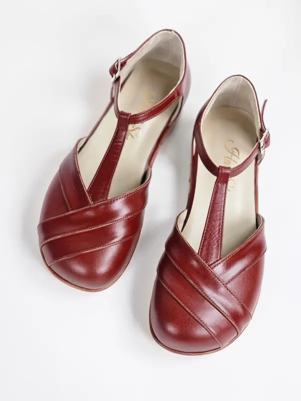 Barefoot Sugar Brown Leather 2 cm heel