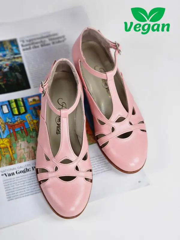 Vegan Pink Leather 4 cm heel