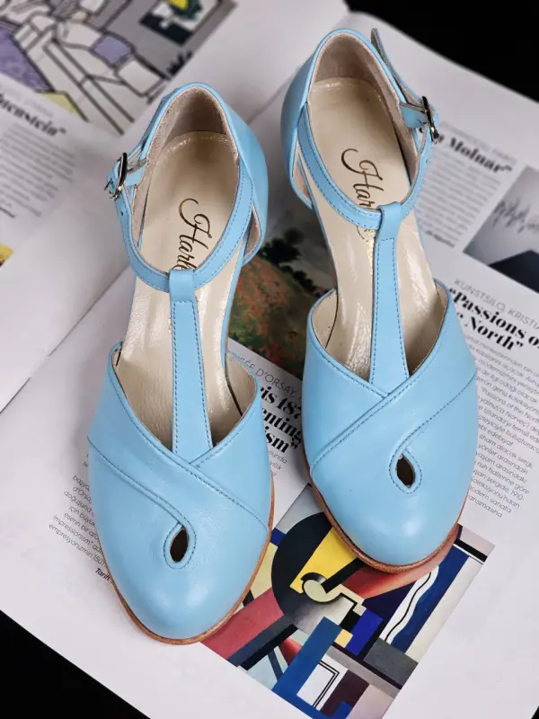 Muse Baby Blue Leather 6 cm heel