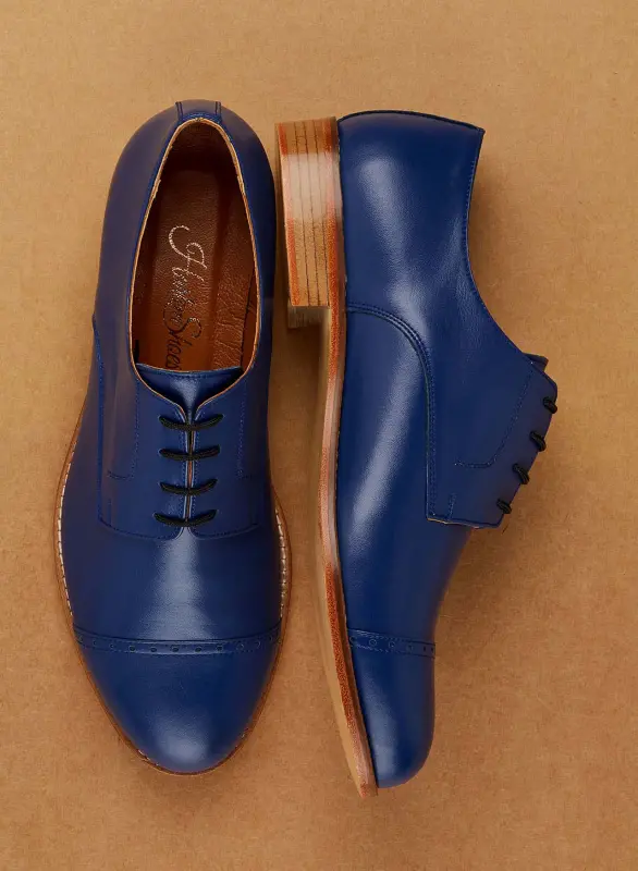 California Blue Leather 2 cm heel