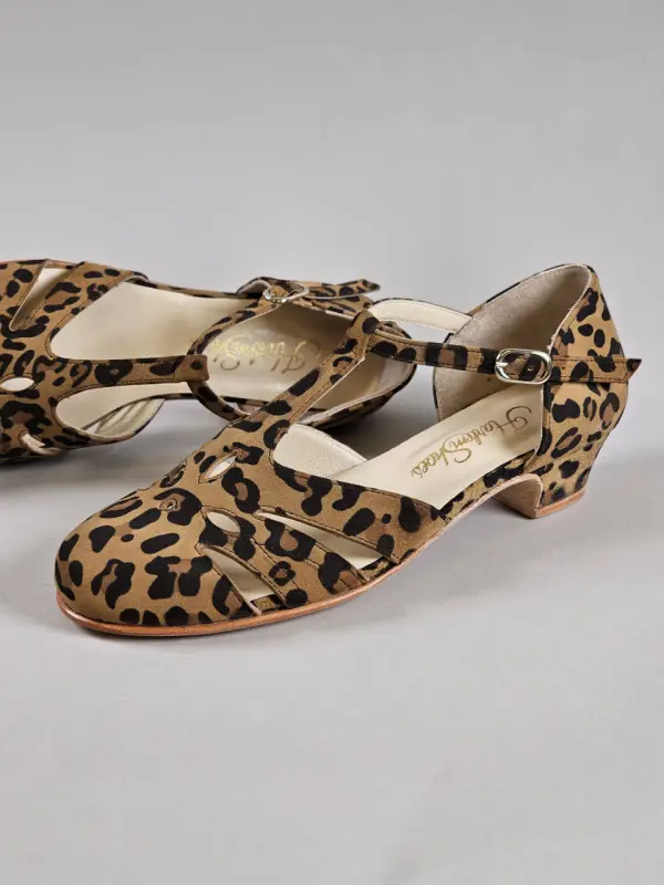 Rosy Leopard Suede 3 cm heel