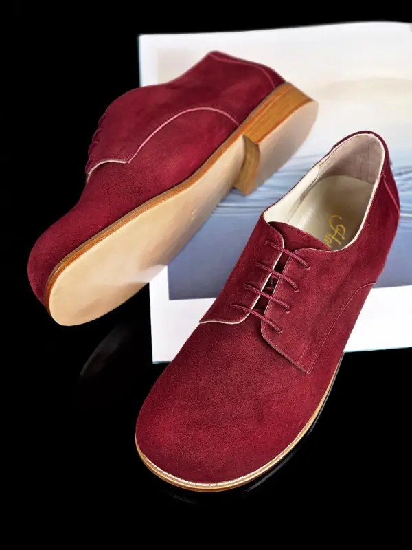 Barefoot Frankie Bordeaux Suede 2 cm heel
