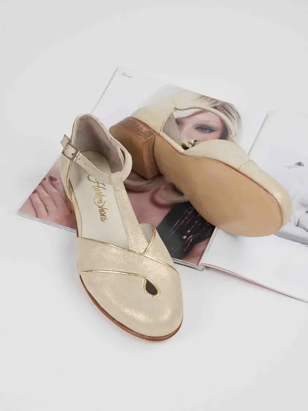 Gold Suede 2 cm heel