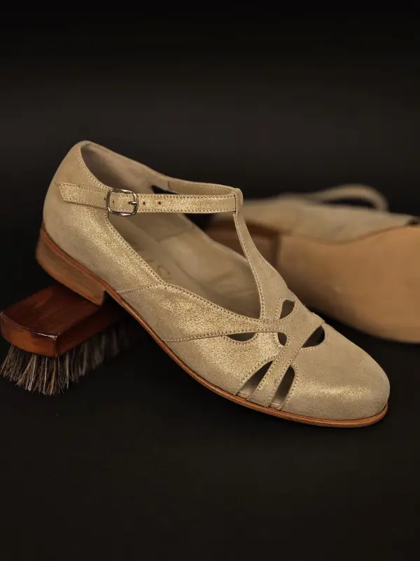 Gold Suede 2 cm heel