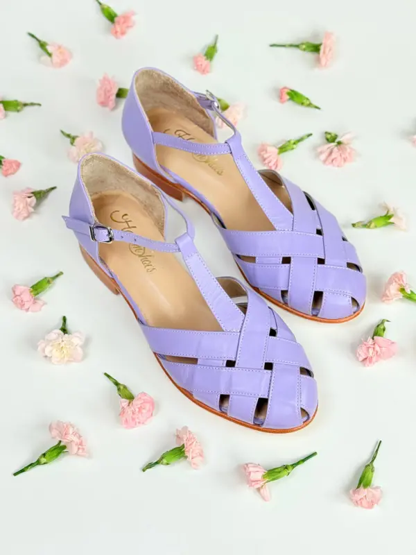 Summer Lilac Leather 1.5 cm heel