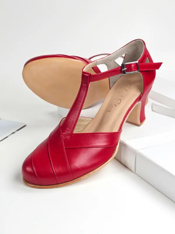 Sugar Red Leather 6 cm heel