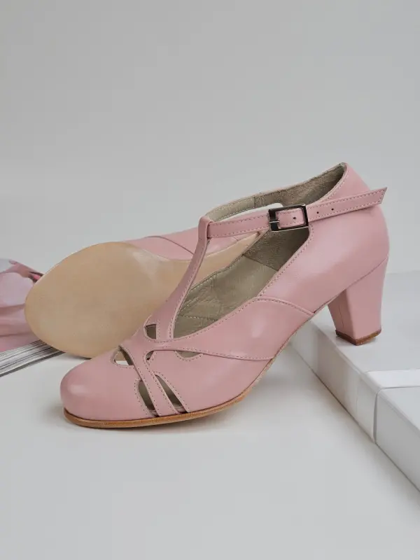 Spring Pink Leather 6 cm Balboa heel