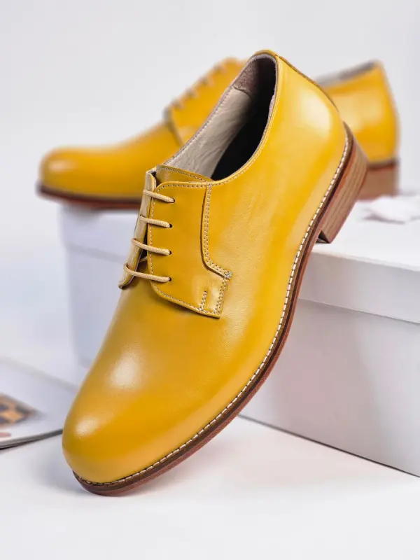 Jazz Slide Yellow Leather 2 cm heel