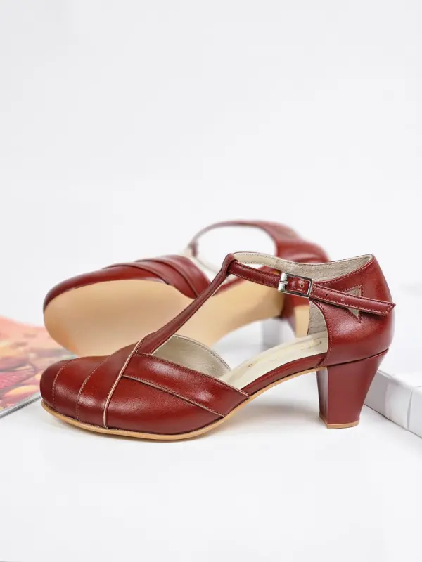 Sugar Brown Leather 6 cm Balboa heels