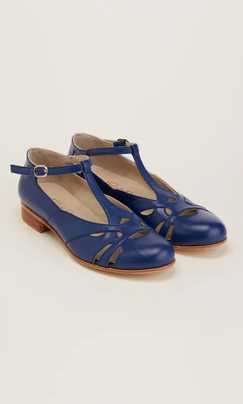 Blue Leather 2 cm heel