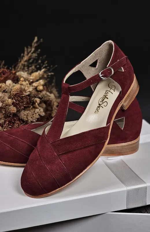 Sugar Bordeaux Suede 2 cm heel