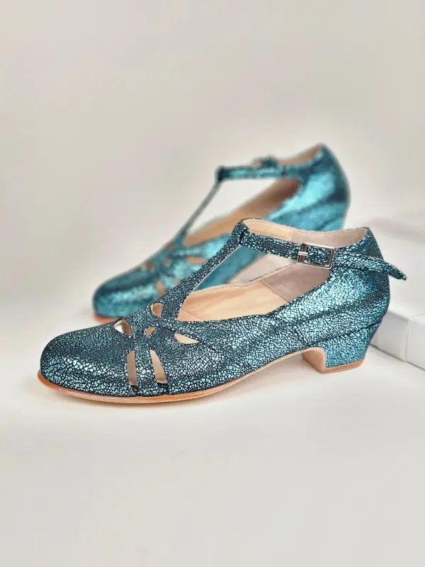 Blue Stone Suede 4 cm heel
