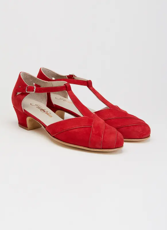 Red Suede 4 cm Heel