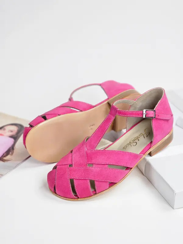 Pink Suede 1.5 cm heel