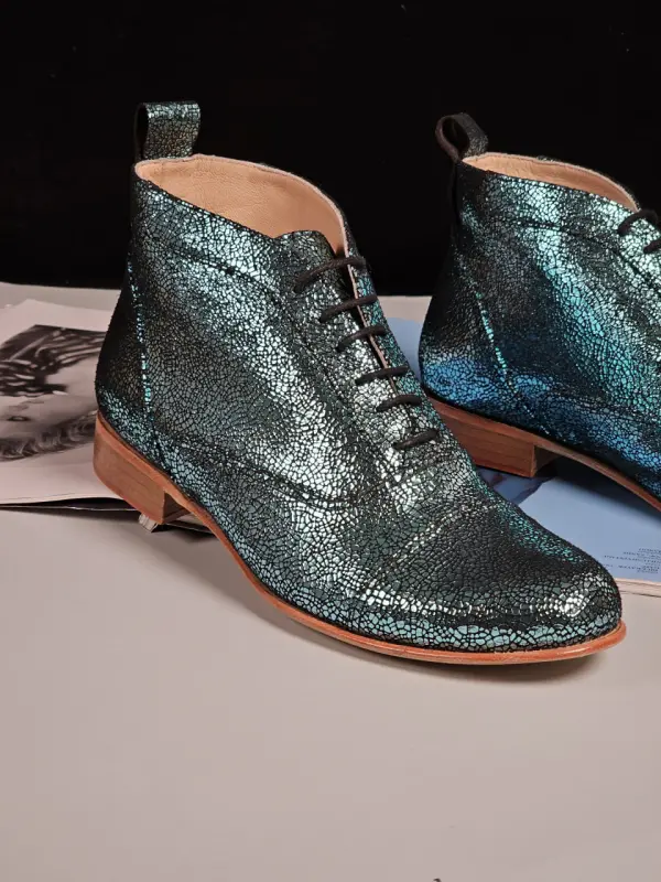 Smooth Boots Blue Stone Suede 2 cm heel