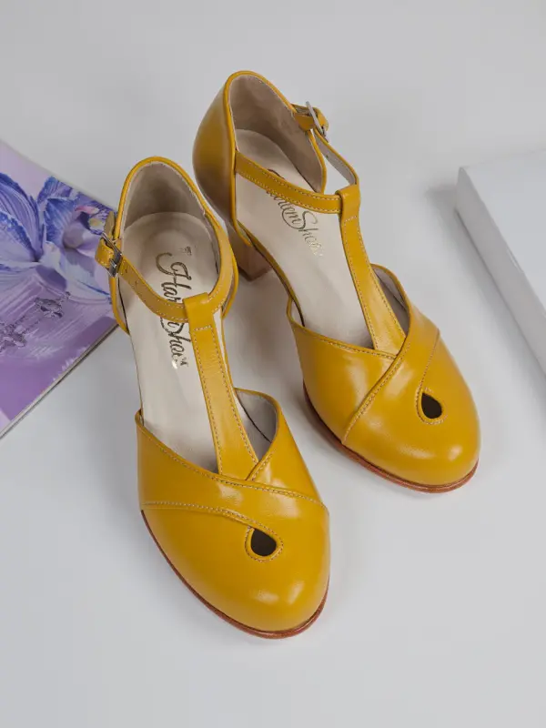 Muse Yellow Leather 6 cm heel