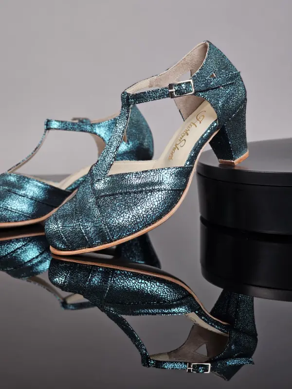 Sugar Blue Stone Suede 6 cm balboa heel