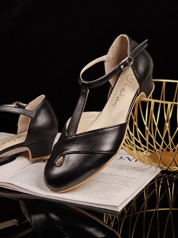 Muse Black Leather 4 cm heel