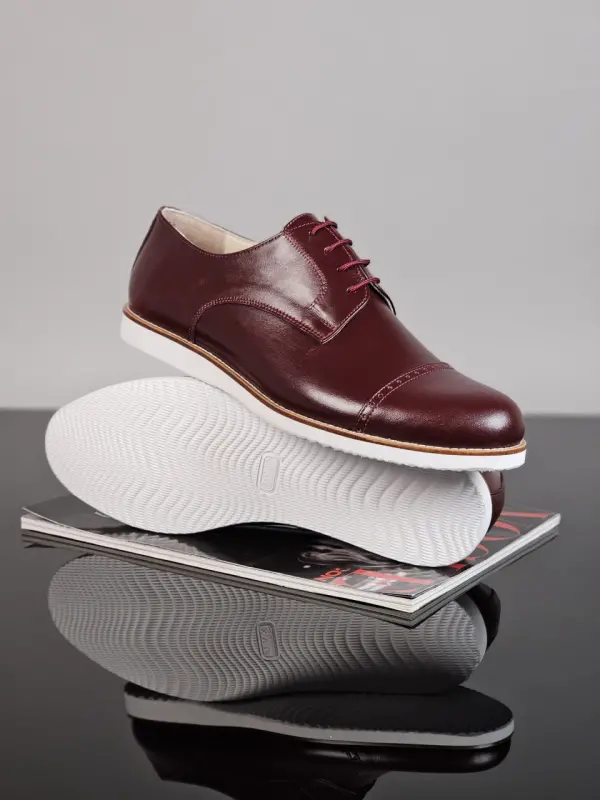 California Bordeaux Leather with Eva Sole