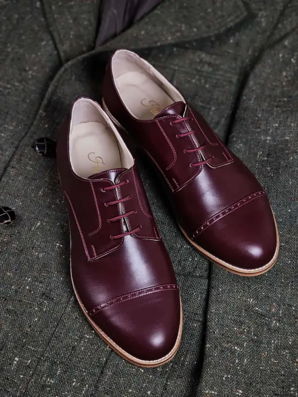 California Bordeaux Leather 2 cm heel