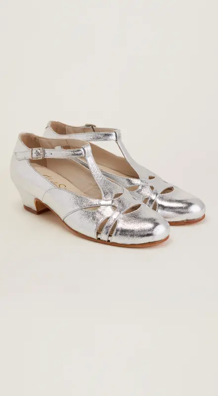 Spring Silver Leather 4 cm heel