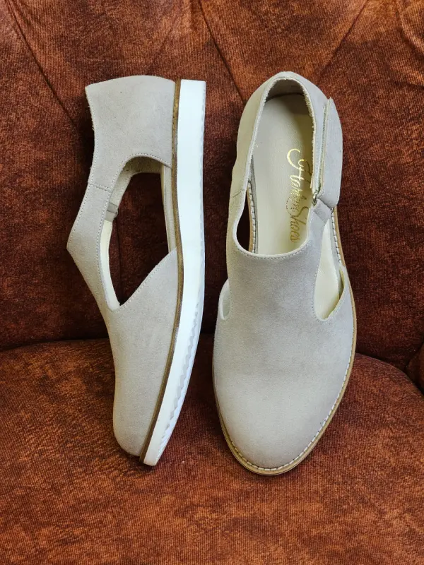 Milan Soft Grey Suede with Eva sole