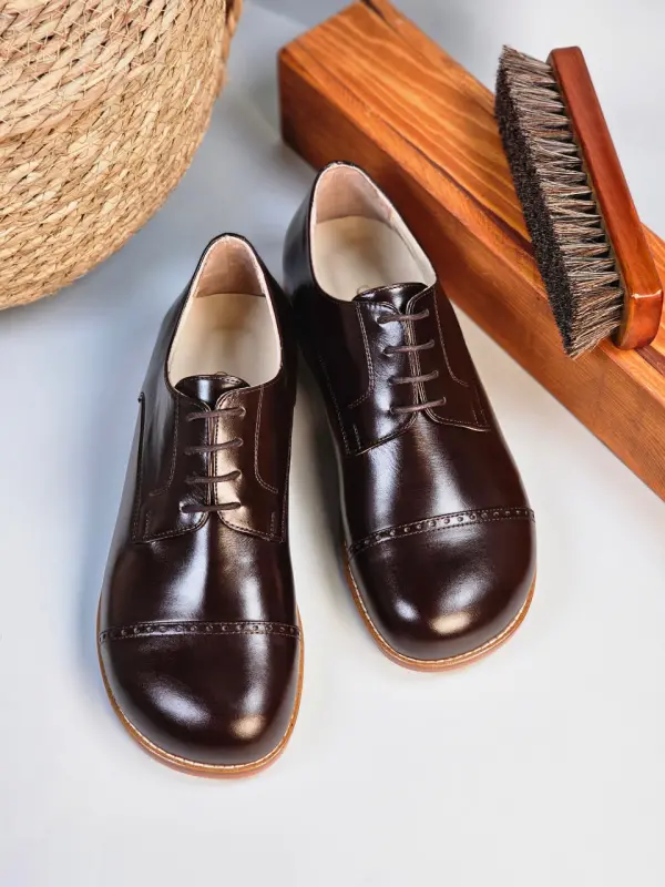Barefoot California Dark Chocolate Leather 2 cm heel