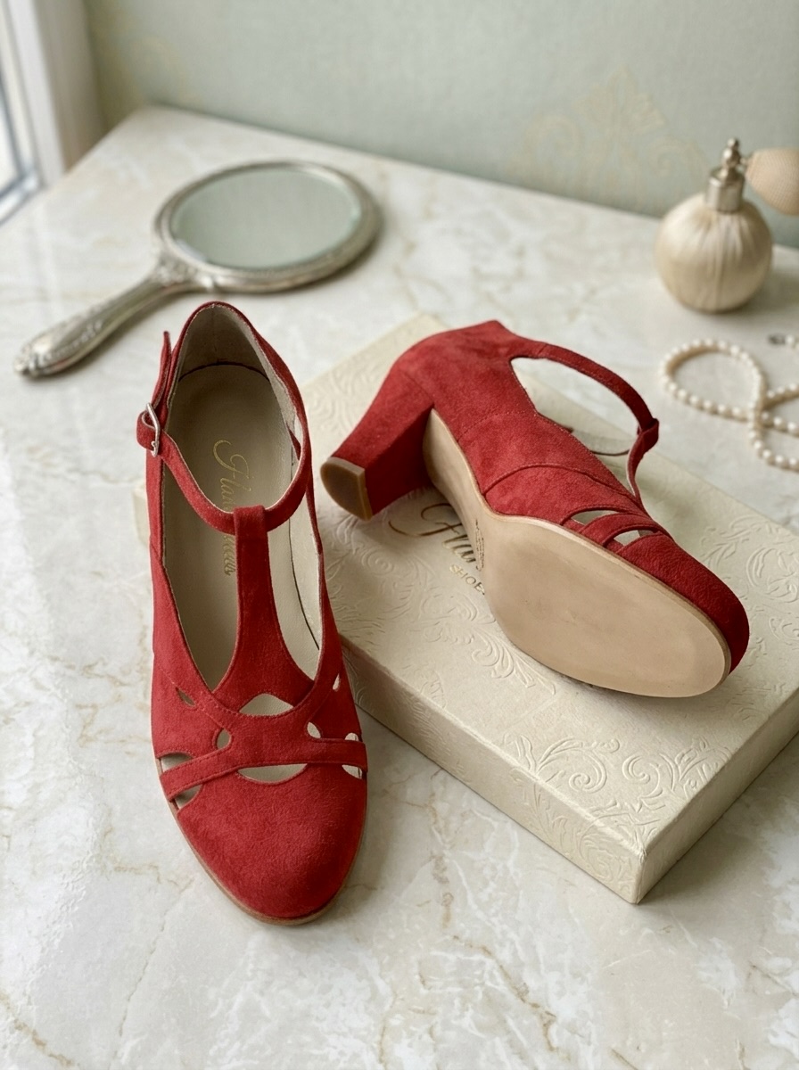 Spring Red Suede 6 cm Balboa heel