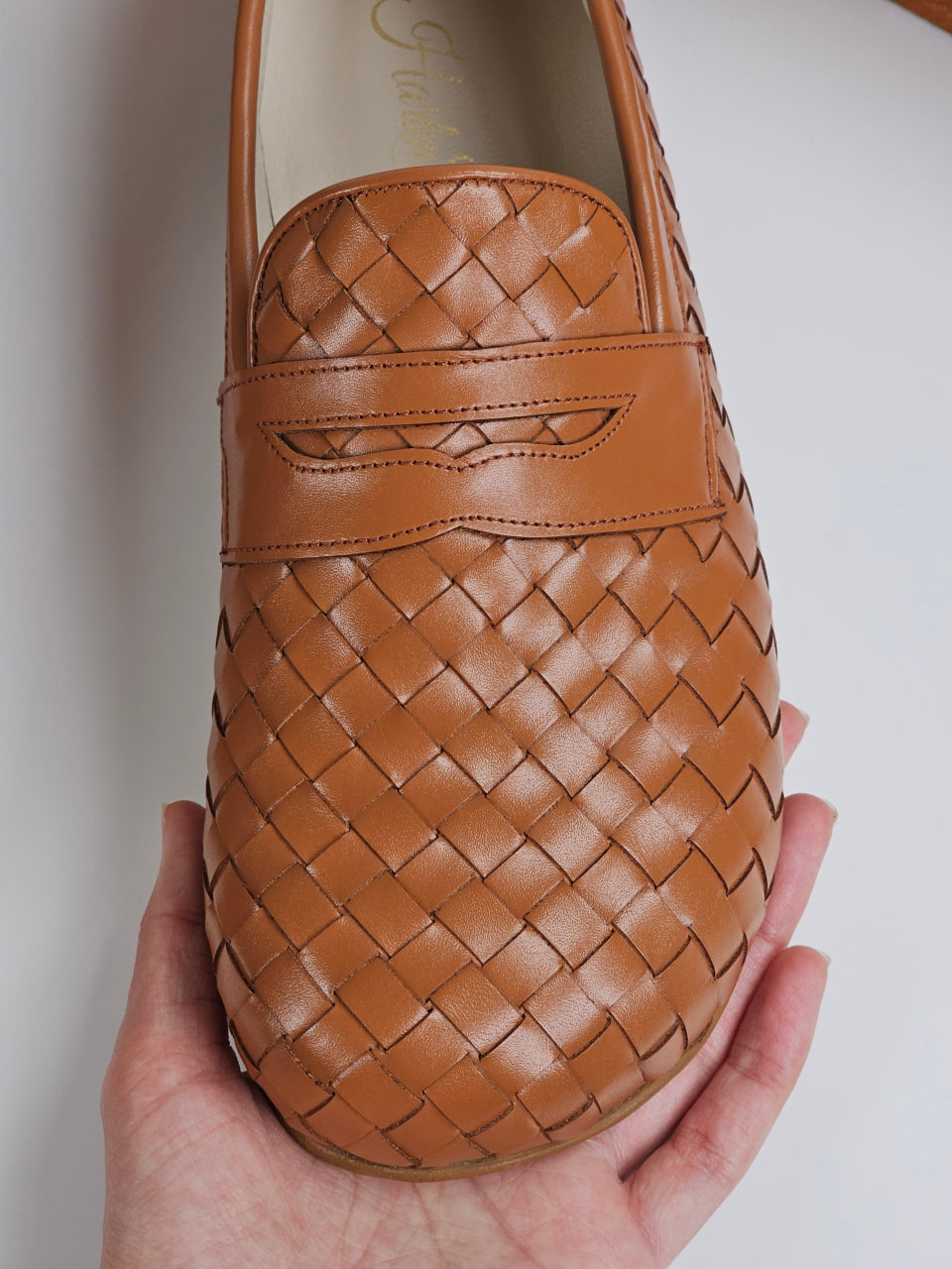 Barefoot Loafers Light Brown Weave Leather Zero Drop