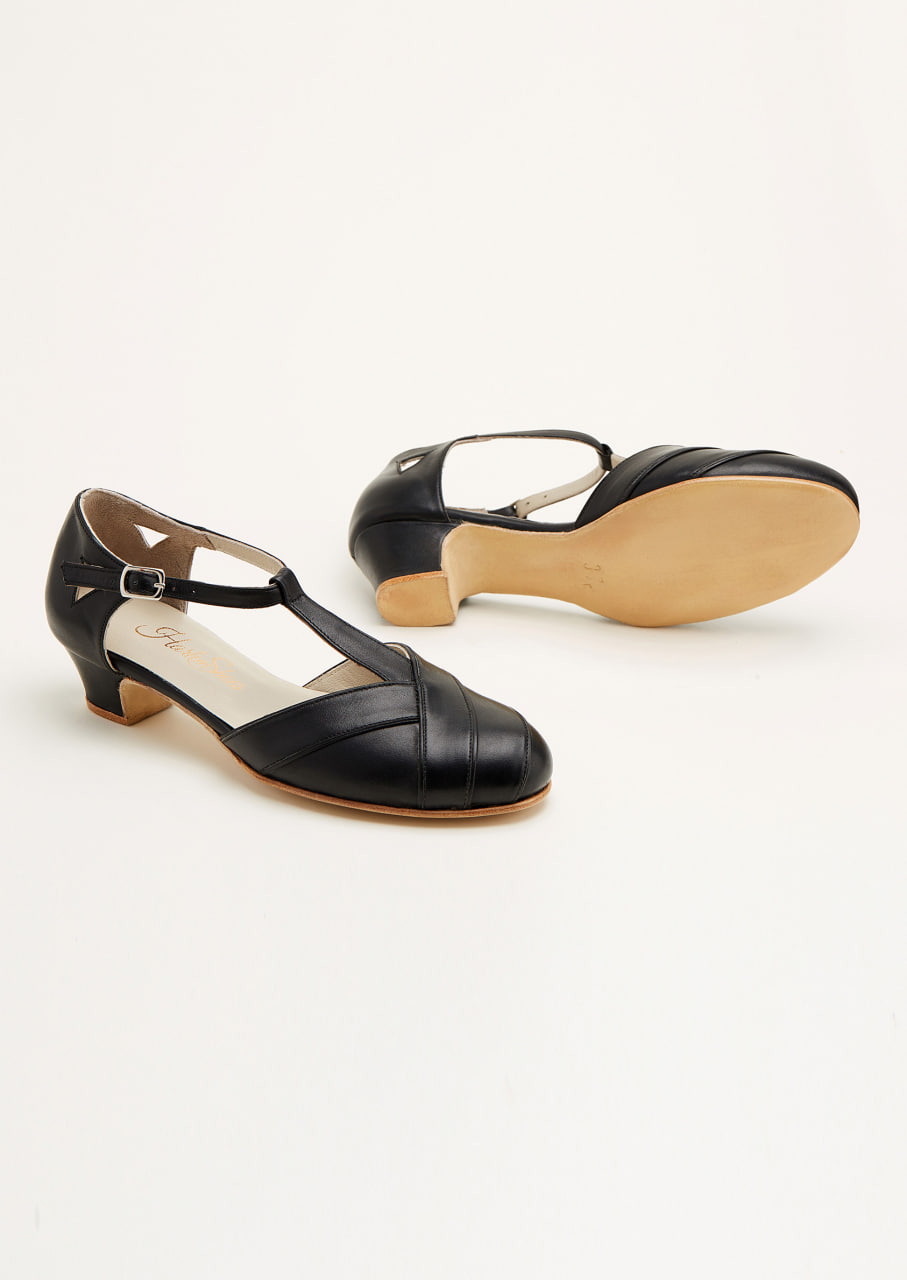 Sugar Black Leather 4 cm heel