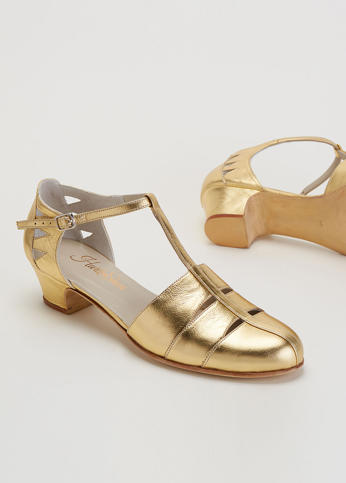 Harmony Gold Leather 4 cm heel