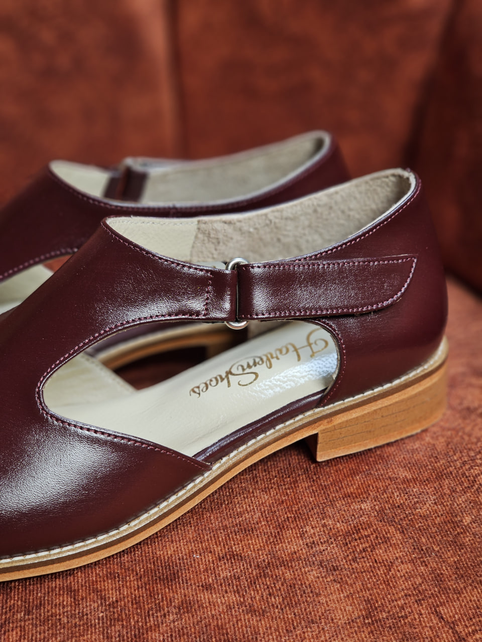 Milan Bordeaux Leather 2 cm heel