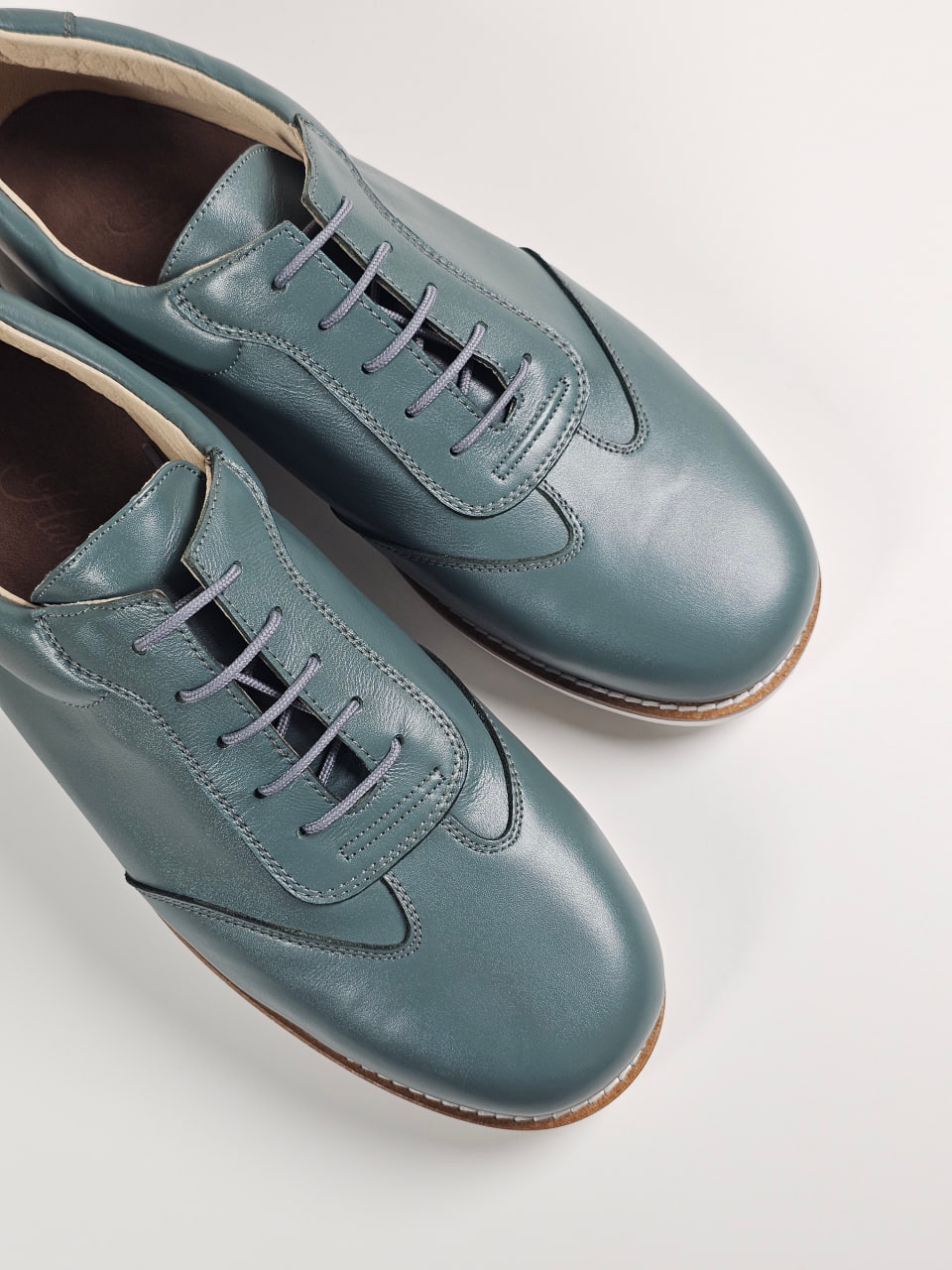 New York Teal Green Leather with Eva Sole