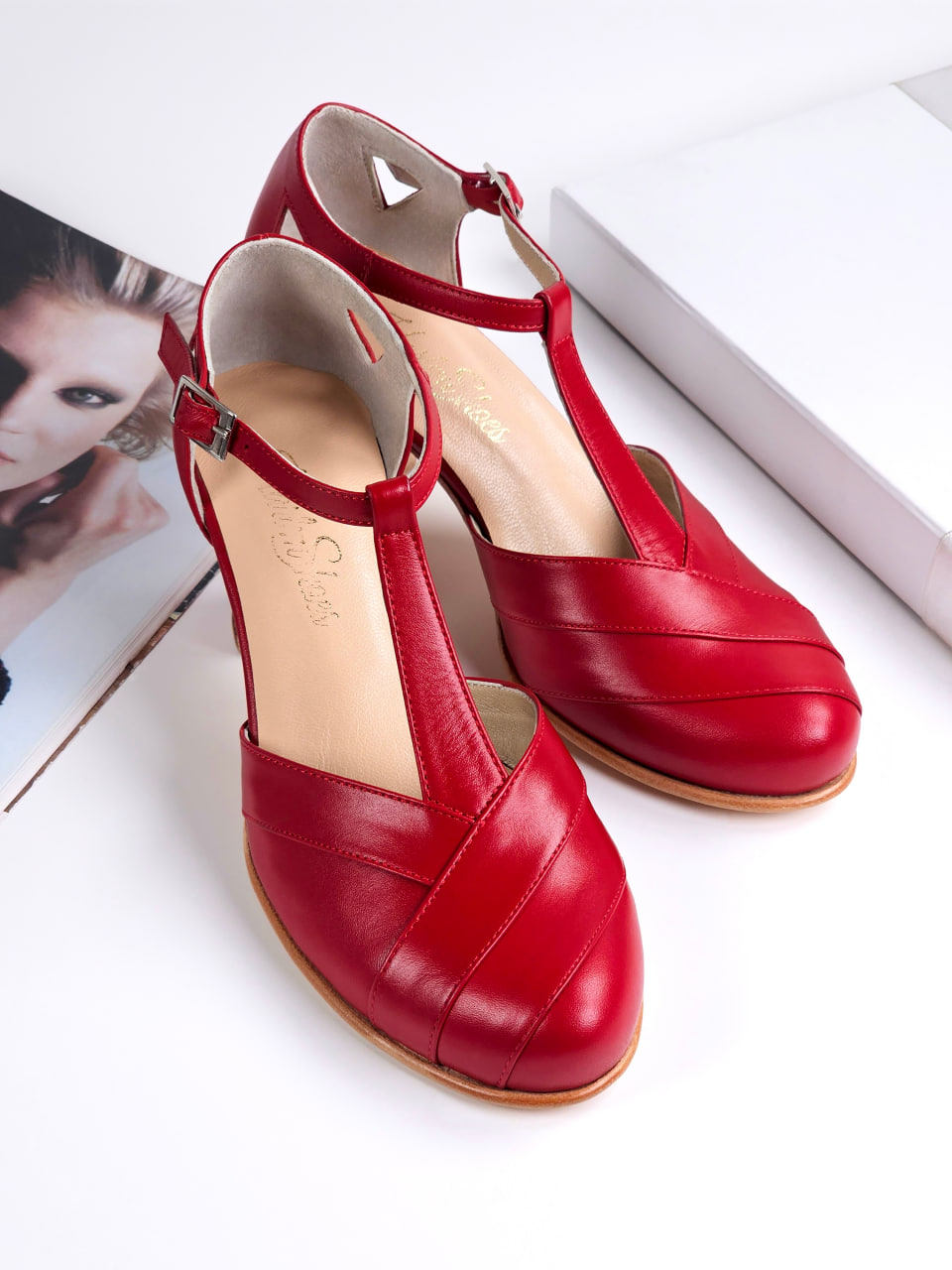 Sugar Red Leather 6 cm heel