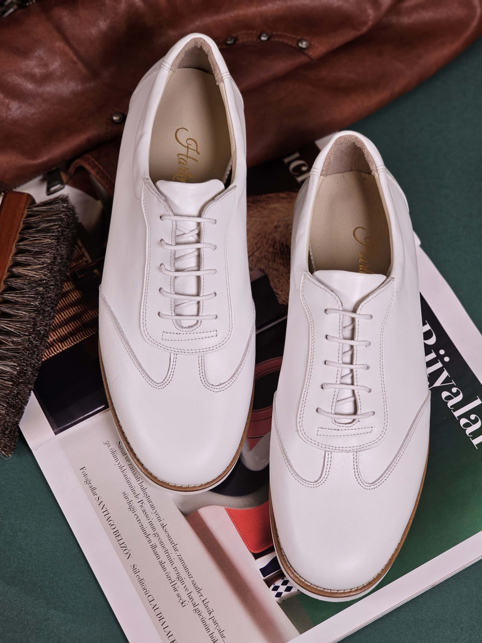 New York White Leather