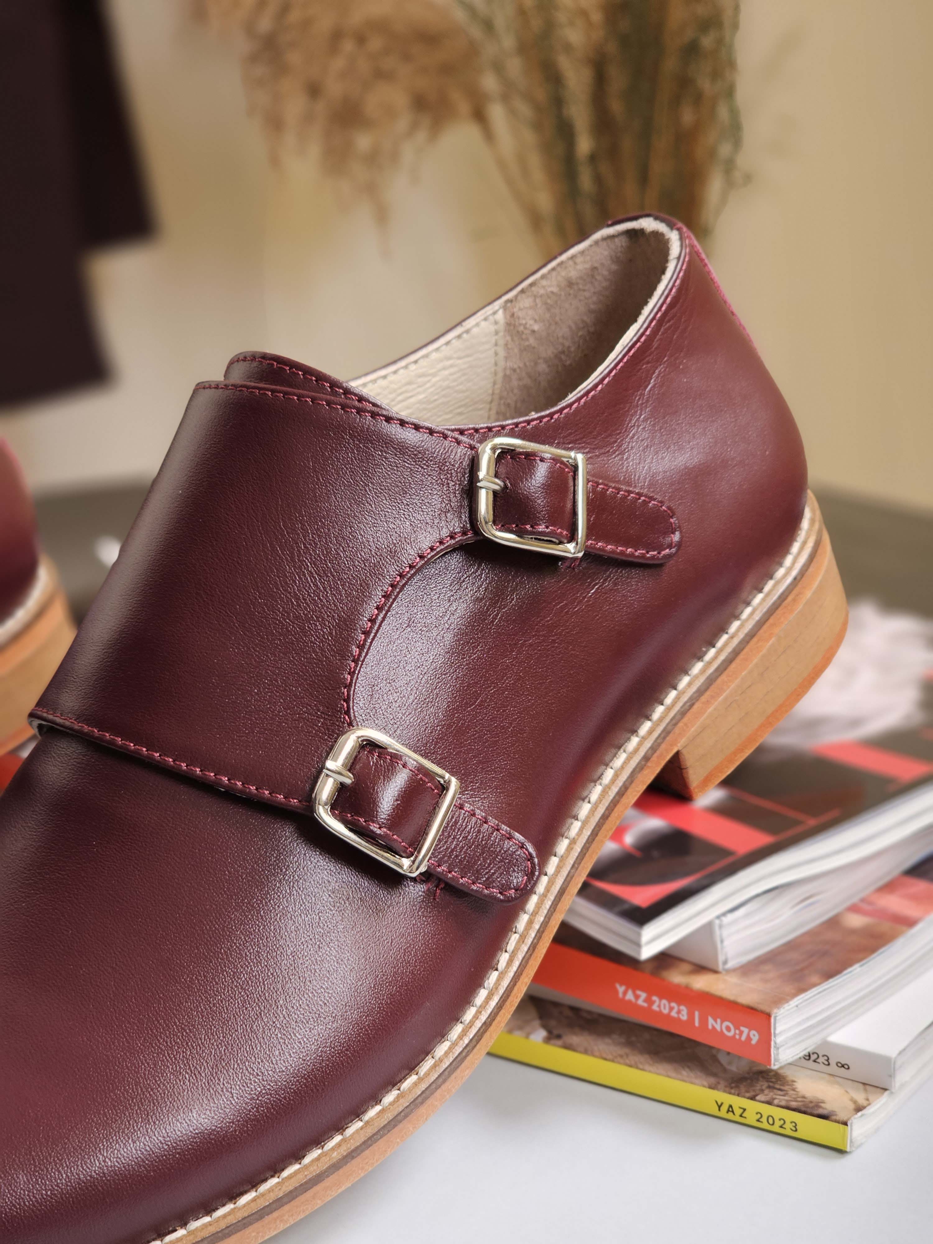 Monk Bordeaux Leather