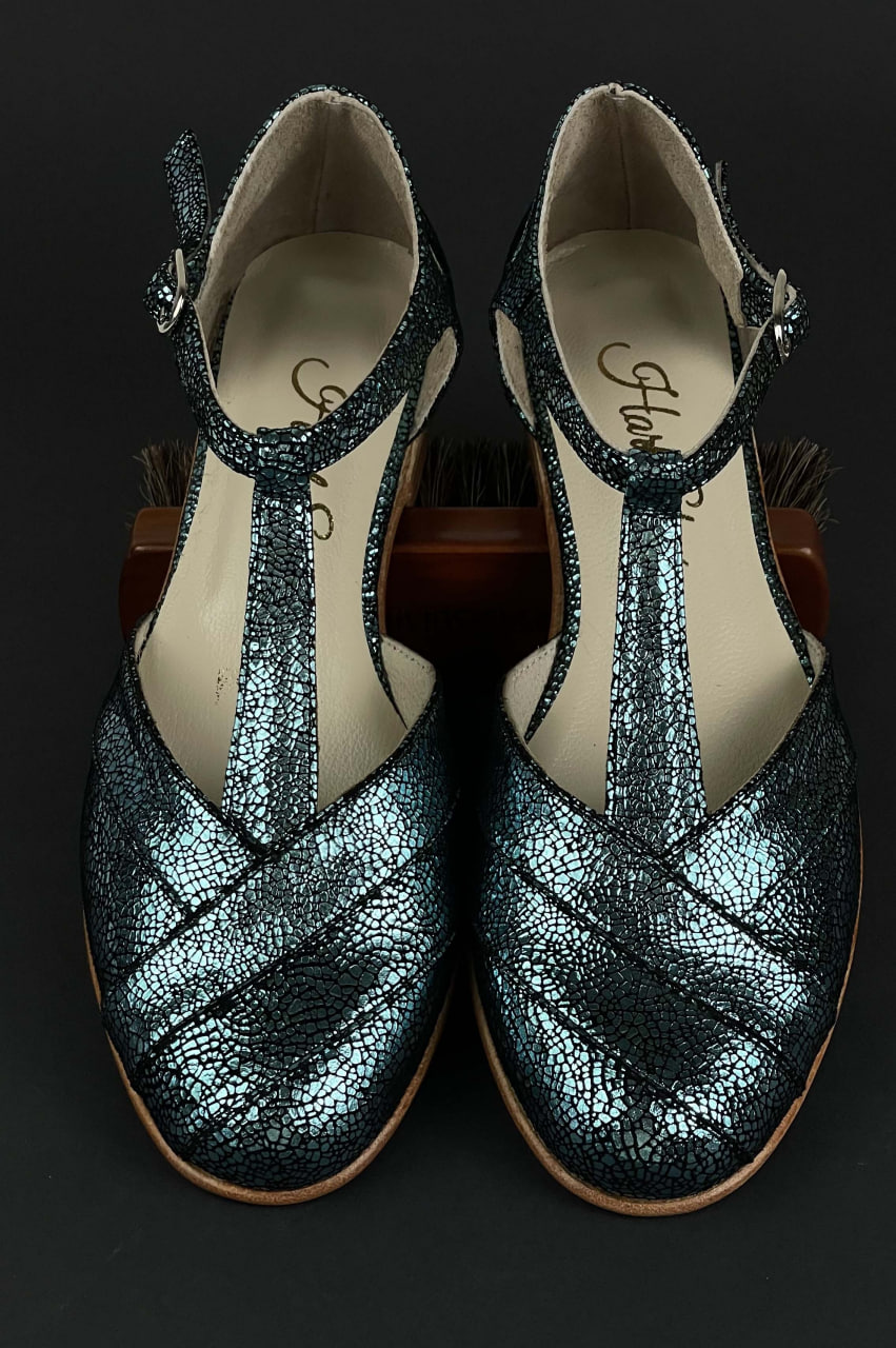 Sugar Blue Stone Suede 2 cm heel