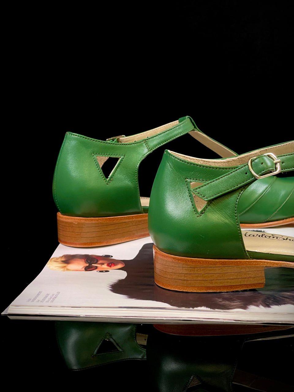 Sugar Avocado Green Leather 2 cm heel