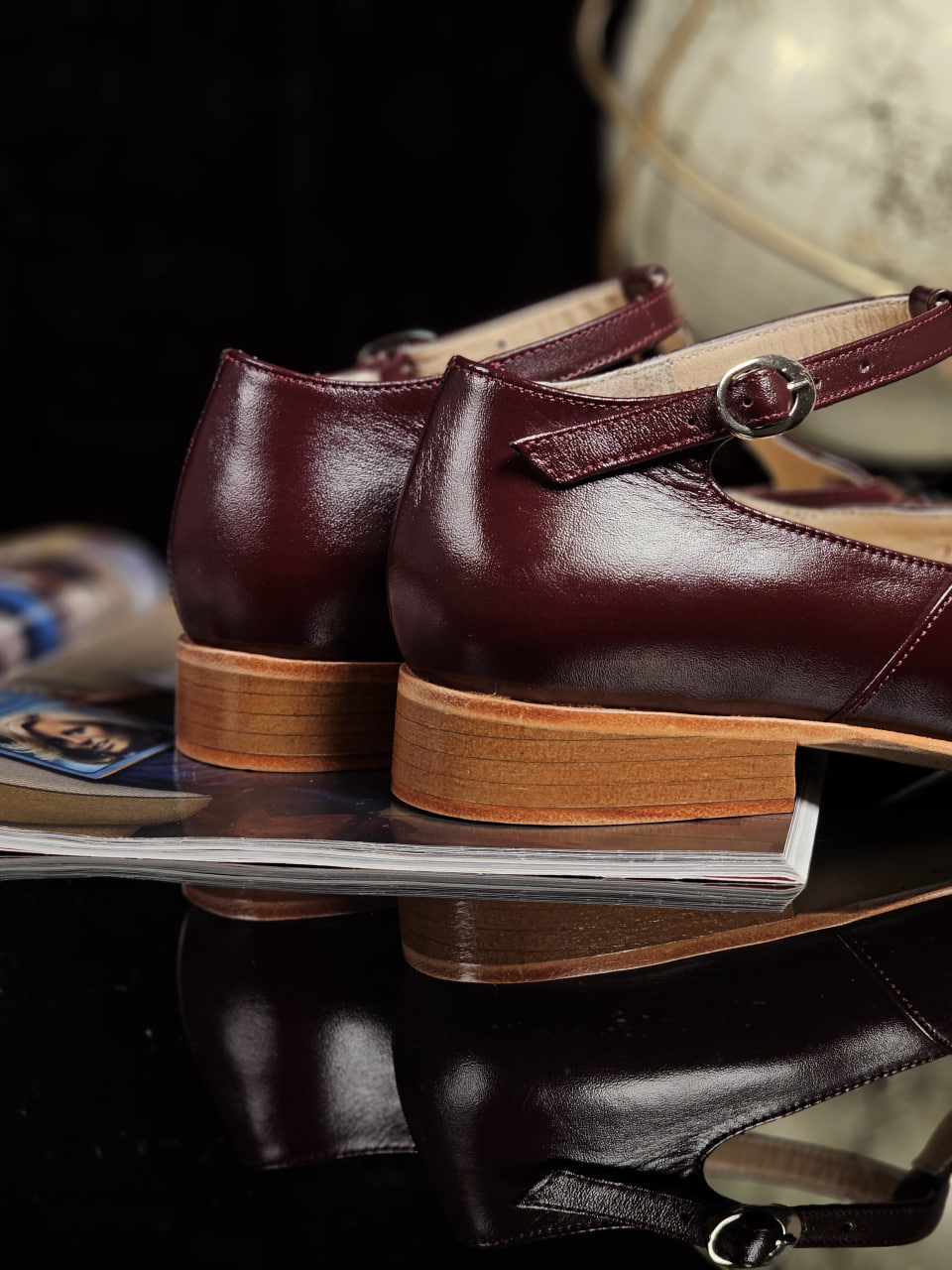Spring Bordeaux Leather 2 cm heel