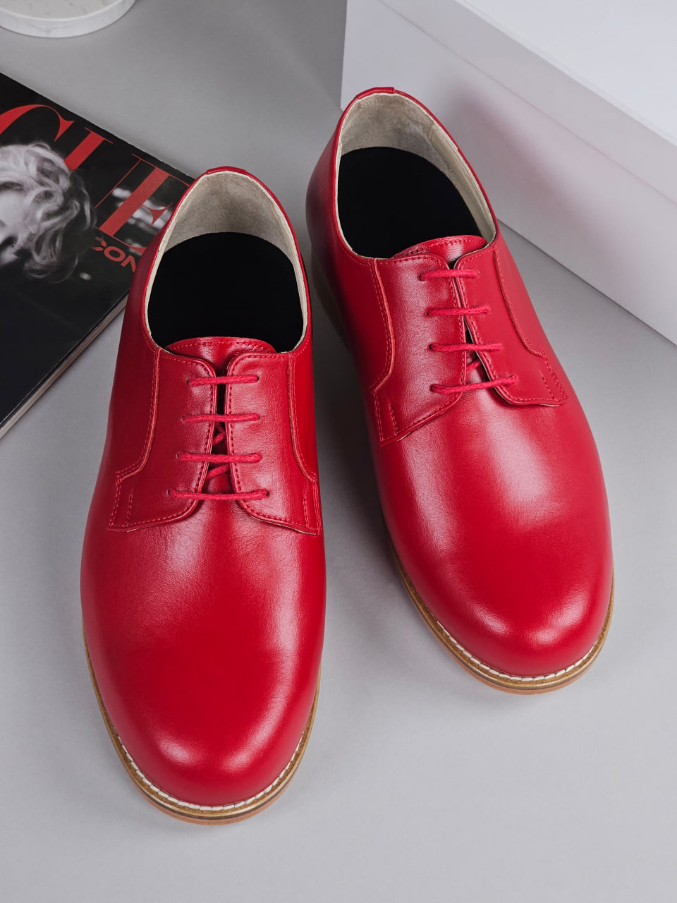 Jazz Slide Red Leather 2 cm heel