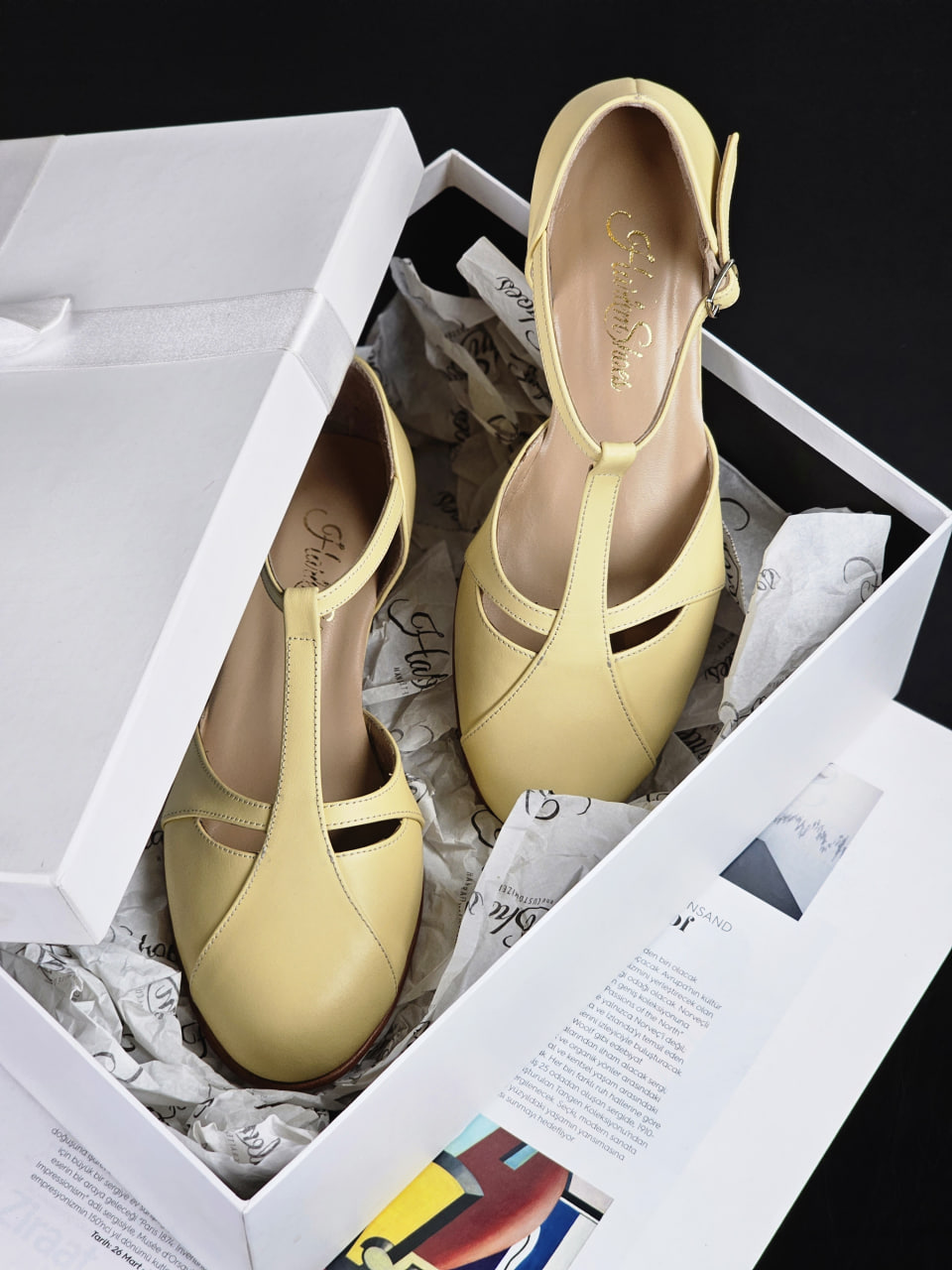 Isabel Lemon Yellow  Leather 3 cm heel