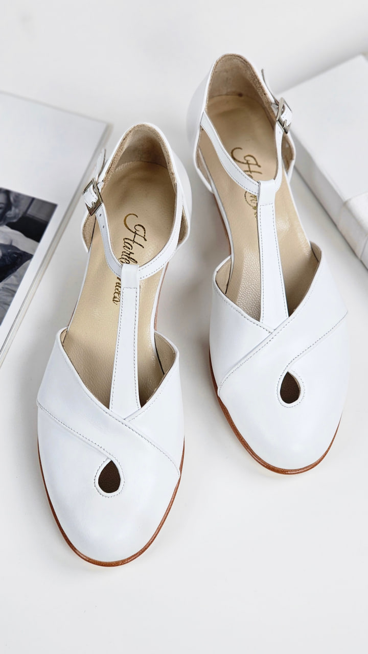 Muse White Leather 4 cm heel
