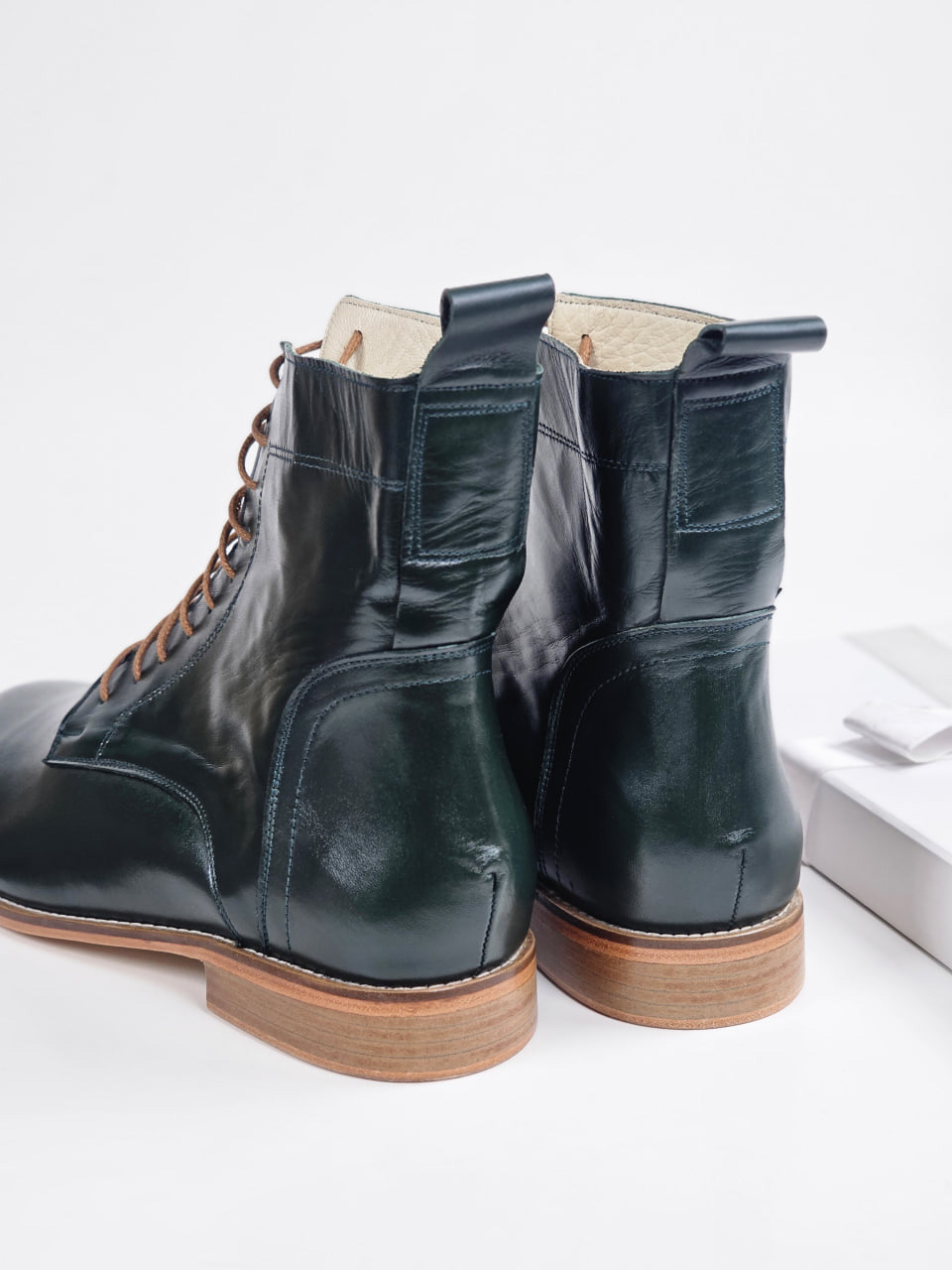 Harlem Boots Jungle Green Leather 2 cm heel