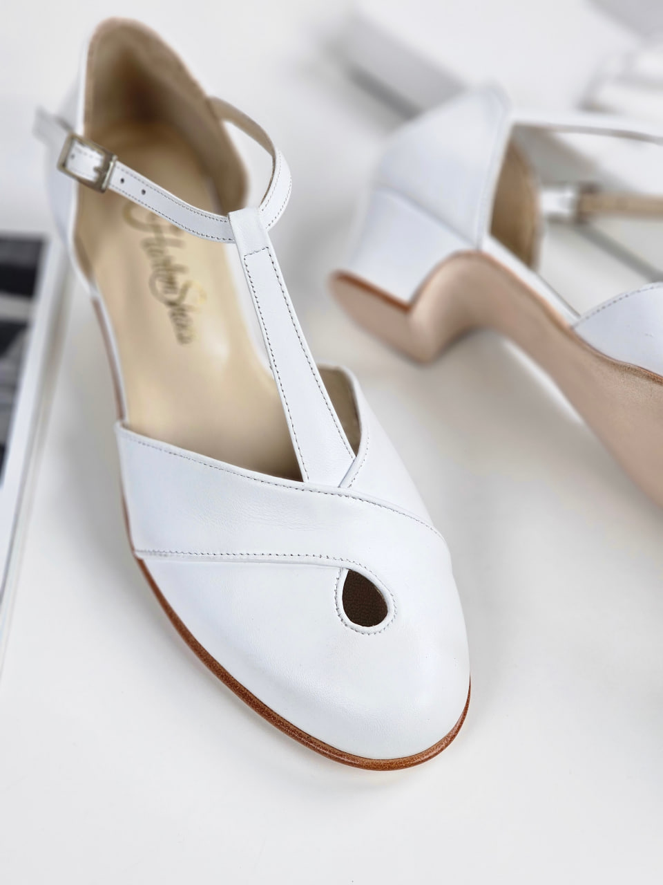 Muse White Leather 4 cm heel