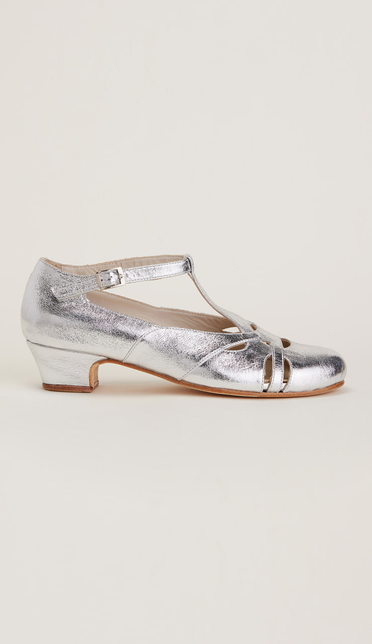 Spring Silver Leather 4 cm heel