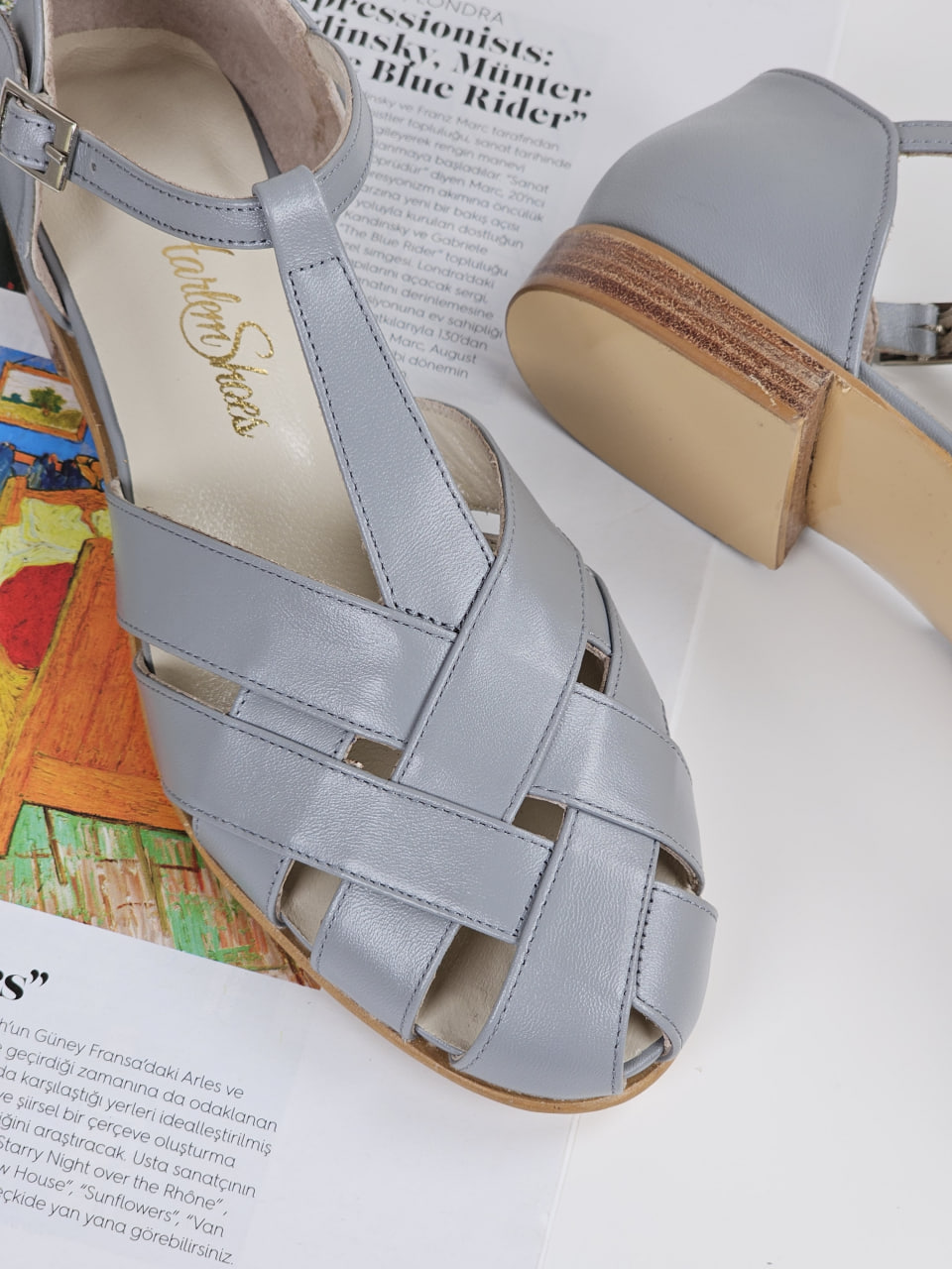 Summer Grey Leather 1.5 cm heel