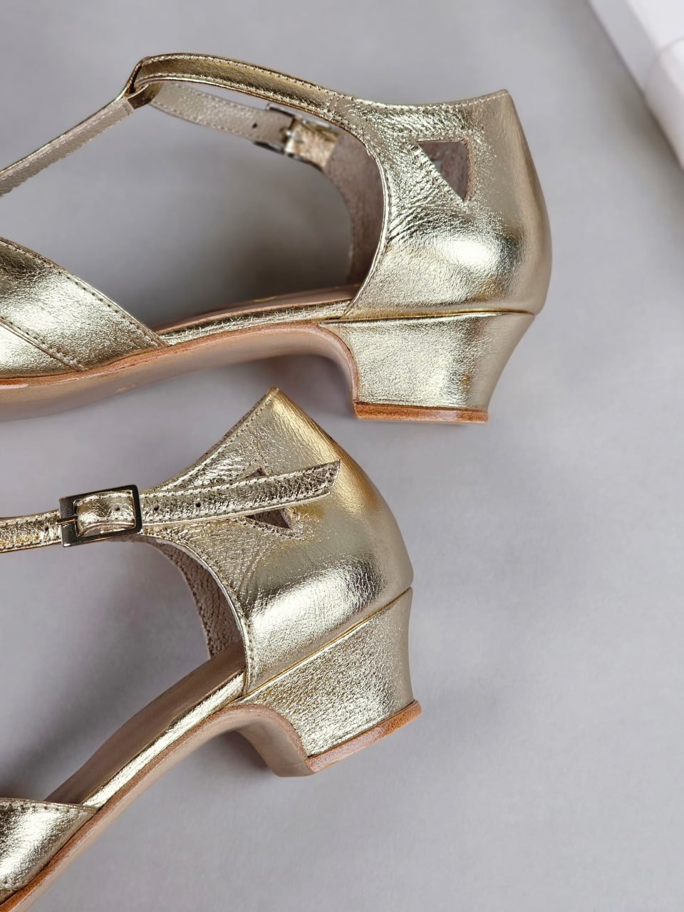 Sugar Platinum Gold Leather 4 cm heel