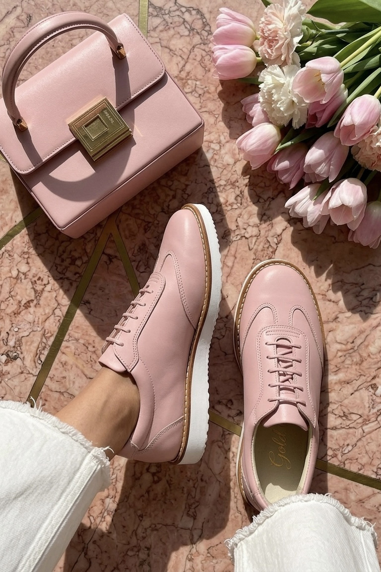 New York Vegan Pink Leather with Eva sole
