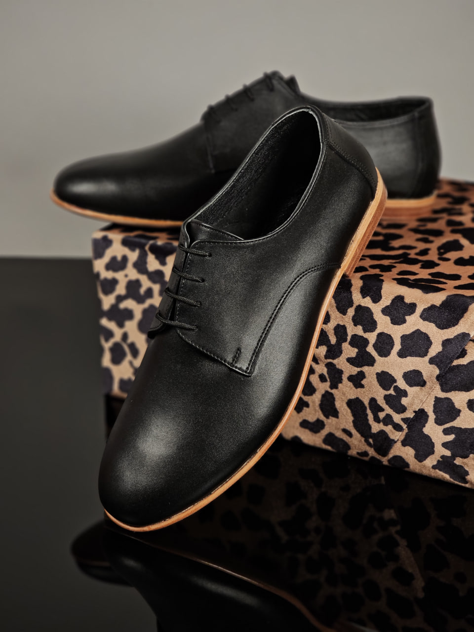 Frankie Soft Black Leather 1 cm heel