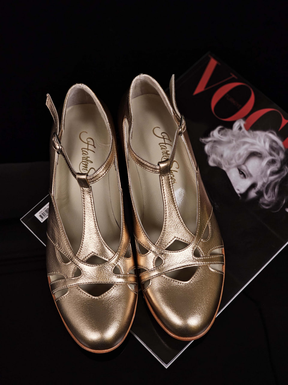 Spring Rose Gold Leather 2 cm heel